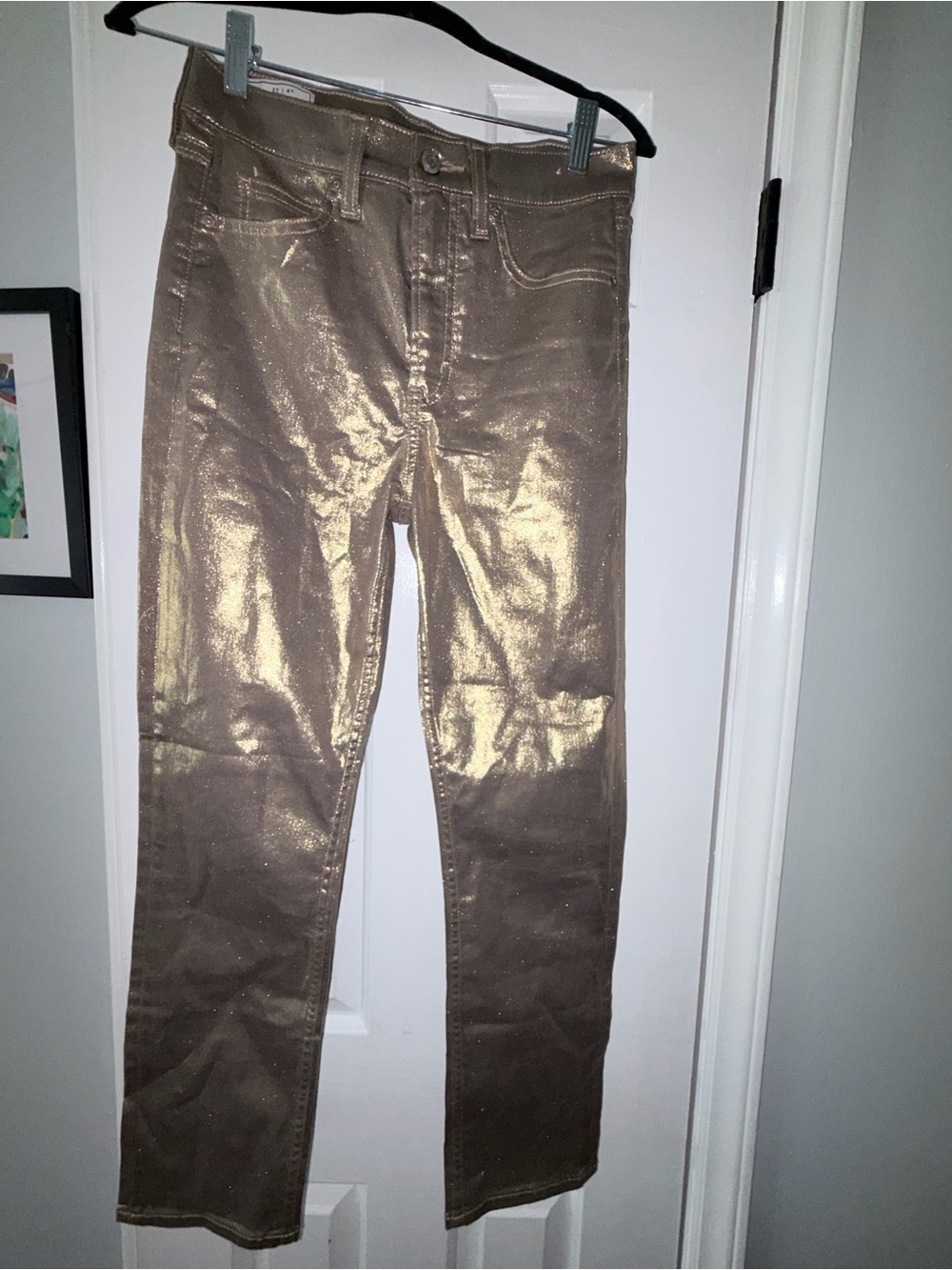 Metallic Gold Women's Jeans